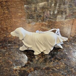 Elegant White Dog Figurine Ornament